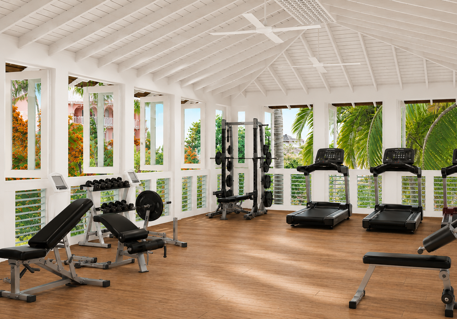 The fitness studio at Briland Club