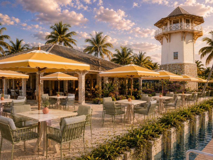 Rendering of the new waterfront restaurant at Briland Club